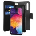 Puro 2-in-1 Samsung Galaxy A50 Magnetic Wallet Case - Black