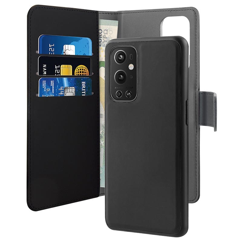 Puro 2 In 1 Oneplus 9 Pro Magnetic Wallet Case Black Puro 2 In 1 Oneplus 9 Pro Magnetic Wallet Case Black