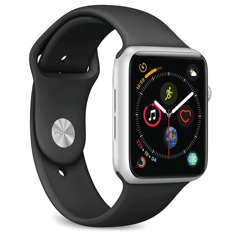 onze fusie Vouwen Puro Icon Apple Watch Series SE/6/5/4/3/2/1 Silicone Band - 38mm, 40mm