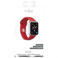 Puro Icon Apple Watch Series 7/SE/6/5/4/3/2/1 Silicone Band - 45mm/44mm/42mm - Red