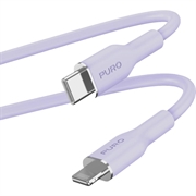 Puro Icon Soft USB-C / Lightning Cable - 1.5m - Lavender