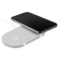 Puro Premium Dual Fast Qi Wireless Charger - 20W - (Open Box - Excellent) - White