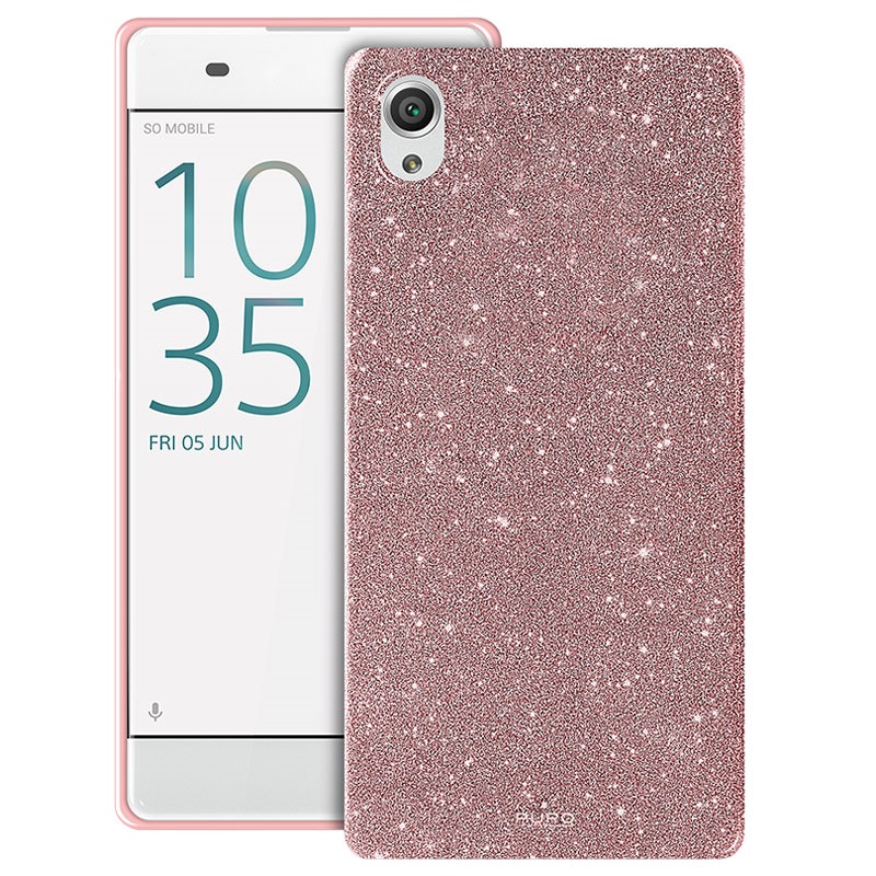 for case xperia xa Xperia XA  Shine Case Puro Gold Sony XA, Dual Glitter Rose Xperia