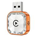 Q1AS Diamond Cut 4-in-1 Wireles Android Auto and CarPlay Adapter - Silver / Orange