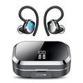 Q25 Wireless Earphones with Charging Case with Power Bank Function - Black