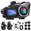 Q58Max Motorcycle Helmet Bluetooth Intercom Headset with FM Radio - 500m Range