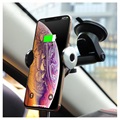 Smart Qi Wireless Car Charger / 360 Car Holder with IR Sensor W9 - 15W