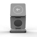 Qi2 15W 3-in-1 Foldable Magnetic Wireless Charger Stand - Grey