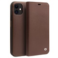 Qialino Classic iPhone 11 Wallet Leather Case - Coffee