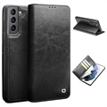 Qialino Classic Samsung Galaxy S21 5G Wallet Leather Case - Black
