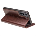 Qialino Classic Samsung Galaxy S21 5G Wallet Leather Case - Brown