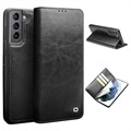 Qialino Classic Samsung Galaxy S21+ 5G Wallet Leather Case - Black