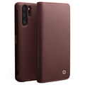 Qialino Classic Huawei P30 Pro Wallet Leather Case - Coffee