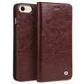 iPhone 7/8/SE (2020)/SE (2022) Qialino Classic Wallet Leather Case - Brown