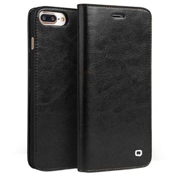 iPhone 7 Plus Qialino Classic Wallet Leather Case - Black