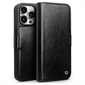 iPhone 15 Pro Pro Qialino Classic Wallet Leather Case - Black