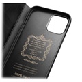 Qialino Classic iPhone 12 Pro Max Wallet Leather Case - Black