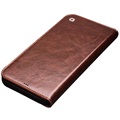 Qialino Classic iPhone 12 Pro Max Wallet Leather Case - Brown