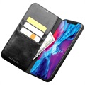 Qialino Classic iPhone 13 Pro Max Wallet Leather Case - Black