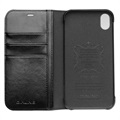 Qialino Classic iPhone XR Wallet Leather Case - Black