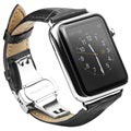 Apple Watch Series 7/SE/6/5/4/3/2/1 Qialino Leather Wristband - 45mm/44mm/42mm - Black