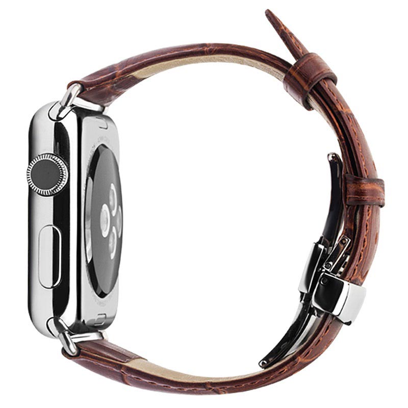Apple Watch Series Se 6 5 4 3 2 1 Qialino Leather Wristband 42mm 44mm