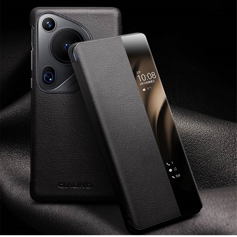 SEAHAI Cover Portafoglio Per Huawei Pura 70 Ultra – Pelle PU, Blocco RFID, Supporto, Magnetica, Nero