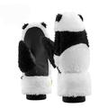 Qunature Panda Ski Gloves for Kids and Adults - S - Black / White
