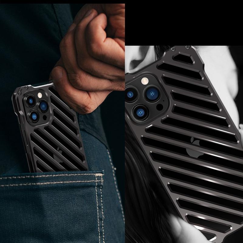 R-Just RJ-50 iPhone 14 Pro Max Aluminum Alloy Case - Black