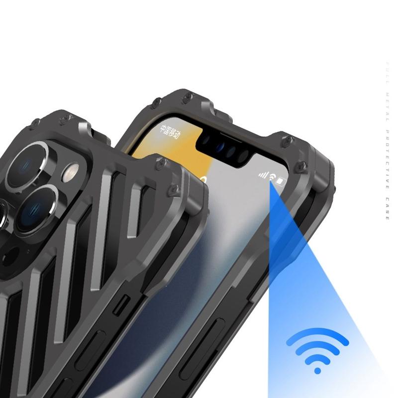 R-Just RJ-50 iPhone 14 Pro Max Aluminum Alloy Case - Black