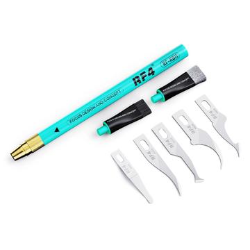 RF4 RF-KB11 Multifunctional Tin, Glue Handheld Remover Mobile Phone Repair Blade Cutter Set with Blades