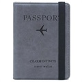 RFID-Blocking Travel Wallet / Passport Holder - Grey