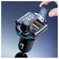 RGB Bluetooth FM Transmitter / Fast Car Charger ZTB-A10 - 20W - Black