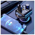 RGB Bluetooth FM Transmitter / Fast Car Charger ZTB-A10 - 20W - Black