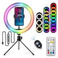 RGB Ring LED Light with Tripod Stand and Camera Shutter S26