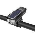ROCKBROS HJ-052 Bicycle Front Light Solar Charging Power Bank Bike Light with Bell - Black/White