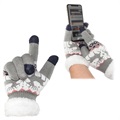 Raindeer Pattern Universal Winter Touch Screen Gloves