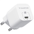 Rampow RBA34 20W Fast USB-C Charger - iPhone 13/iPhone 12 - White