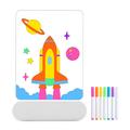 Rechargeable Erasable LED Drawing Board with 7 Color Pens