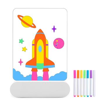 Rechargeable Erasable LED Drawing Board with 7 Color Pens