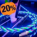 Reekin LED Floating RGB MicroUSB Cable - 1m, 2A