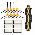 Replacement Parts Kit for Ecovacs Deebot 600/605, Yeedi K600/K700 - Main Brush, Side Brushes & Filters - 15 Pcs.