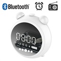 Retro Bluetooth Speaker with FM Radio & LED Alarm Clock JKR-8100