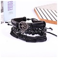 Retro Braided Rope Chain Bracelet for Men - Black