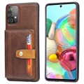 Samsung Galaxy A33 5G Retro Style Case with Wallet - Brown