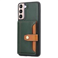 Retro Style Samsung Galaxy S22 5G Case with Wallet - Green