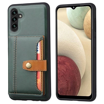 Samsung Galaxy A04s/A13 5G Retro Style Case with Wallet - Green
