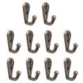 Retro Zinc Alloy Wall Hooks - 10 Pcs. - Bronze