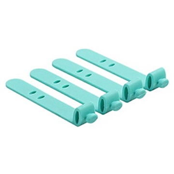 Reusable Silicone Cable Tie - 4 Pcs. - Green