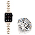 Rhinestone Fan-shaped Apple Watch 7/SE/6/5/4/3/2/1 Strap - 45mm/44mm/42mm - Champagne Gold
